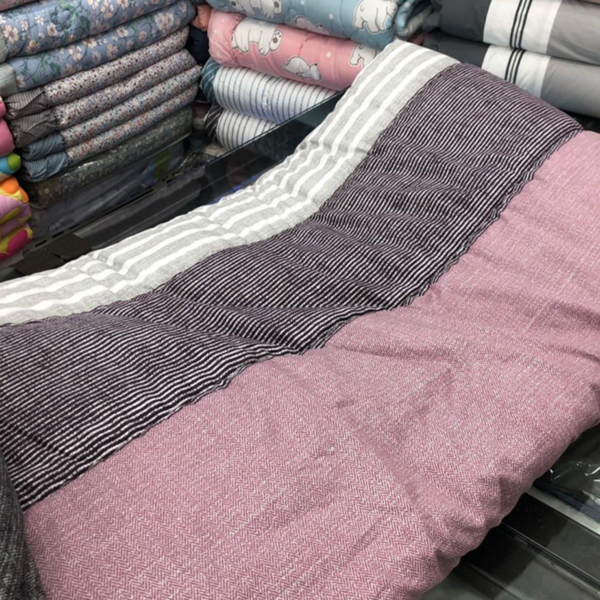 摩登條紋寢具－四季被（粉紅色）